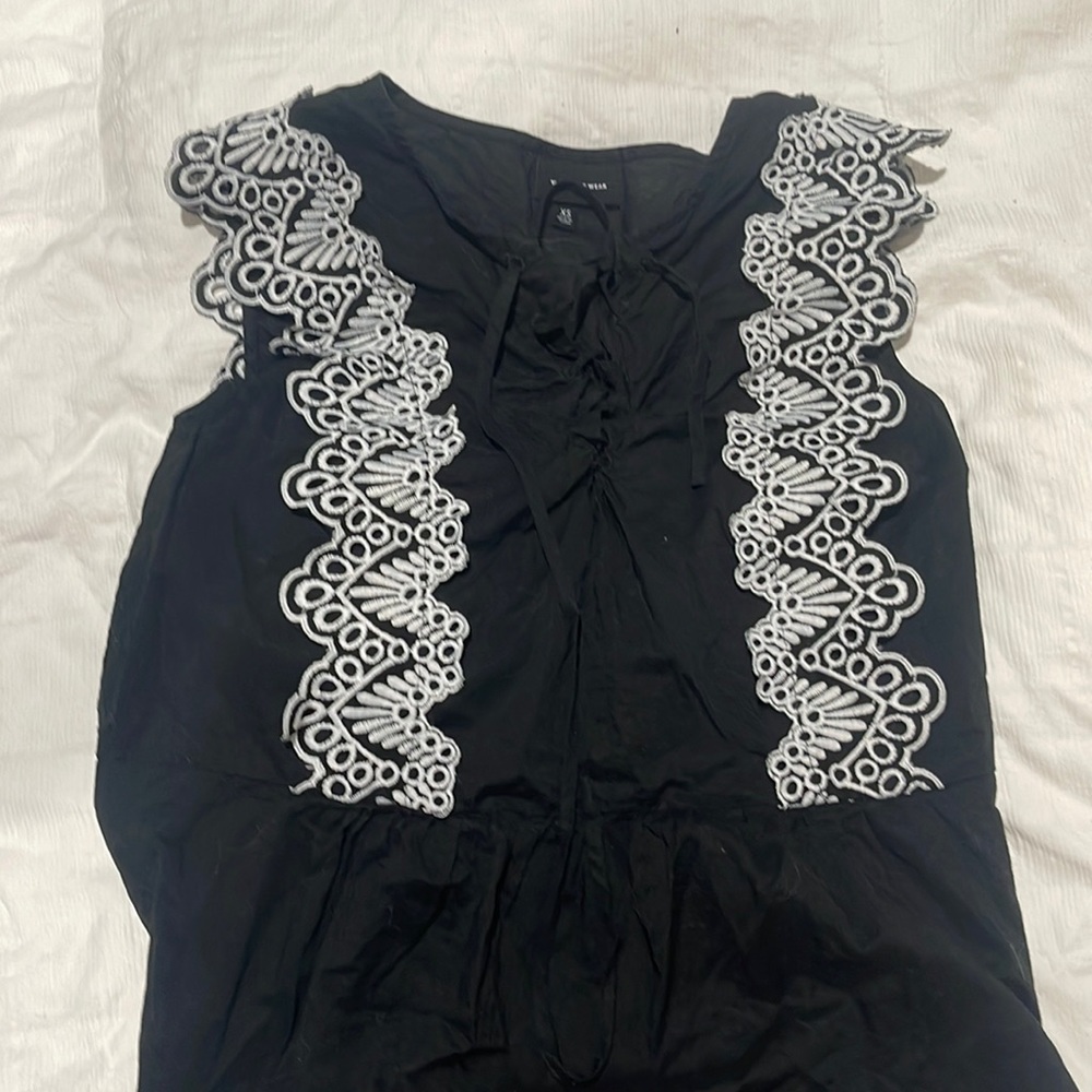 black and white tank